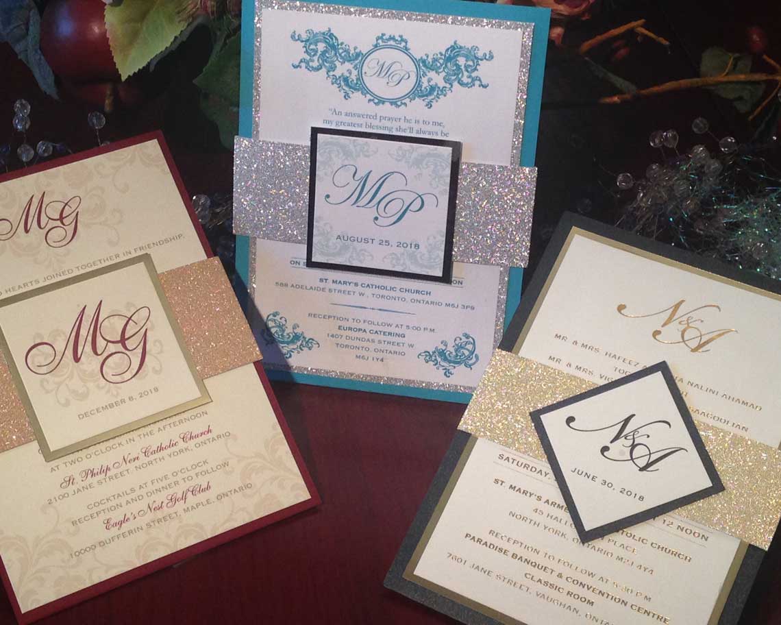 Aktiv Art and Design 6 piece wedding invitations contact us