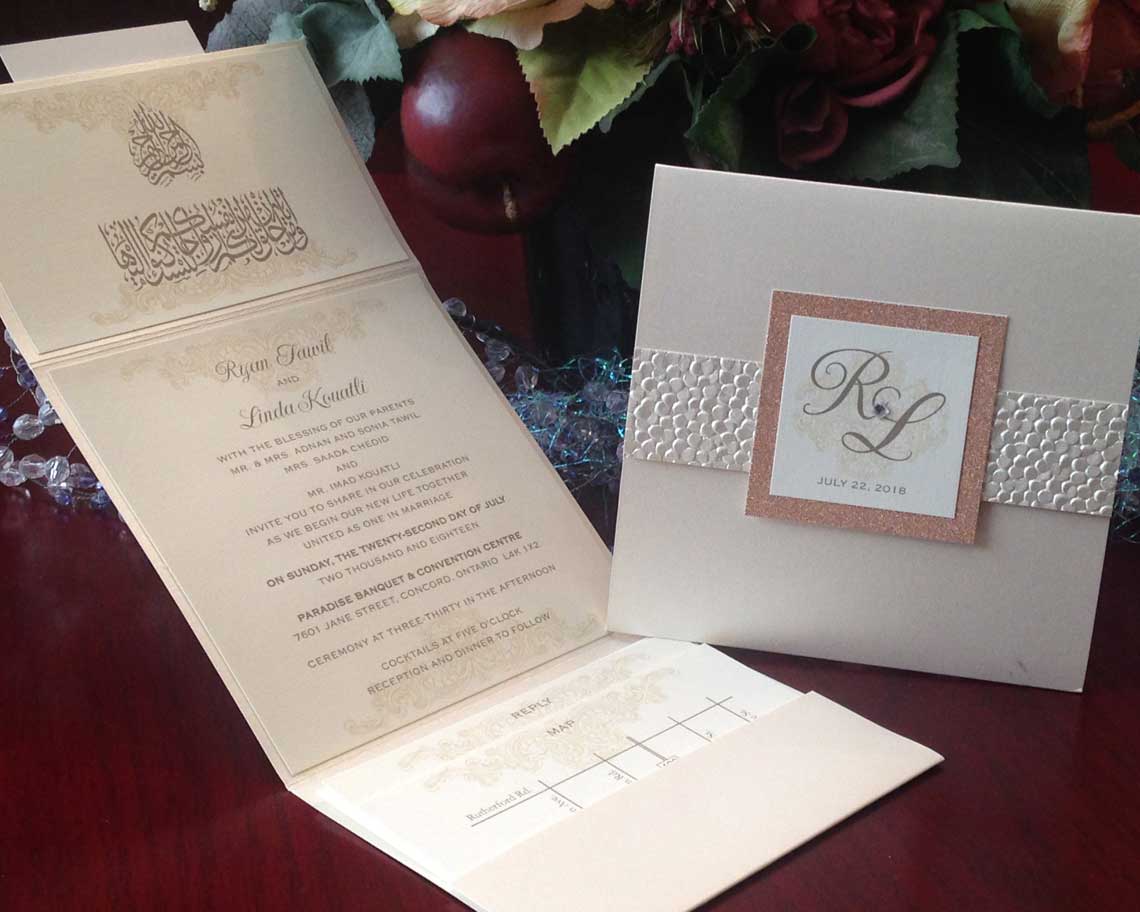 Aktiv Art and Design 6 piece wedding invitations home page