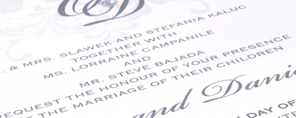 Names on the Wedding Inviation